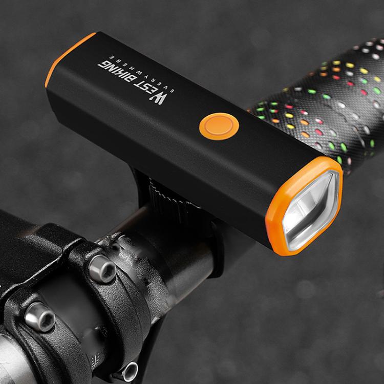 WEST BIKING YP0701489 Bicycle High Brightness Front Light Mountain Bike Riding Flashlight - Black