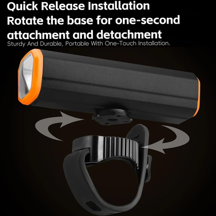WEST BIKING YP0701489 Bicycle High Brightness Front Light Mountain Bike Riding Flashlight - Black