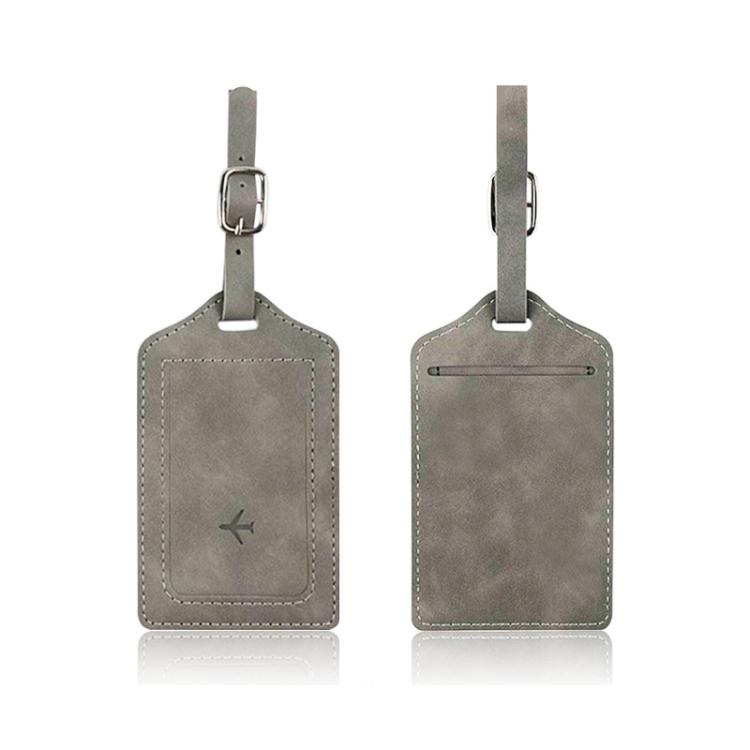 2pcs /Pack PU Leather Luggage Tag Holder & Boarding Pass Card Case for Travel