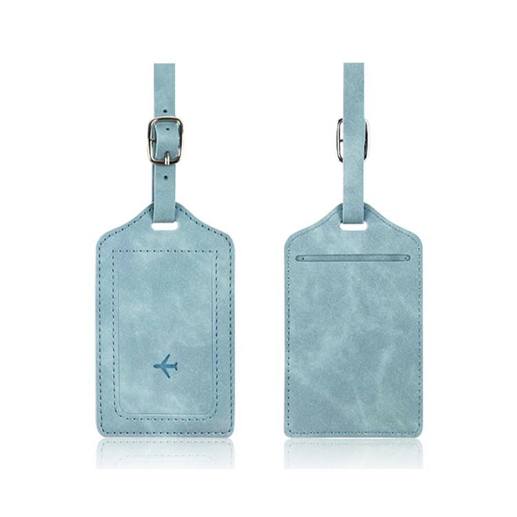 2pcs /Pack PU Leather Luggage Tag Holder & Boarding Pass Card Case for Travel