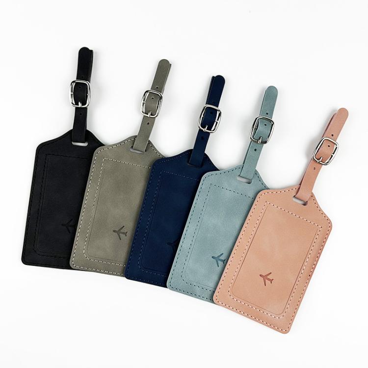 2pcs /Pack PU Leather Luggage Tag Holder & Boarding Pass Card Case for Travel