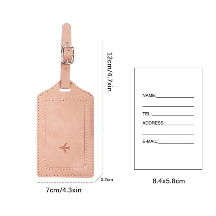 2pcs /Pack PU Leather Luggage Tag Holder & Boarding Pass Card Case for Travel
