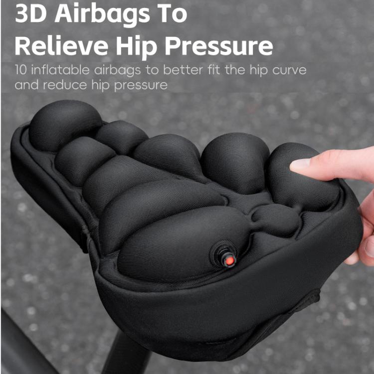 WEST BIKING YP0801259-260 Universal Heat Dissipating Inflatable Bicycle Seat Cover Cycling Mountain Bike Airbag Seat Cover, Size: Large
