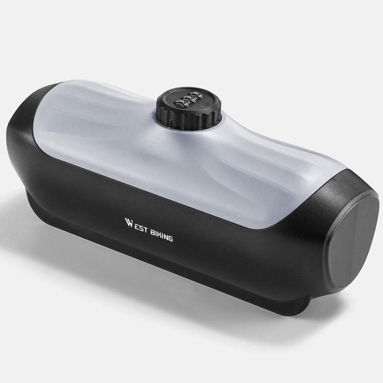 WEST BIKING YP0719433 Mountain Road Bike Combination Lock Storage Box Cycling Hard-Shell Anti-Theft Box - Black Grey