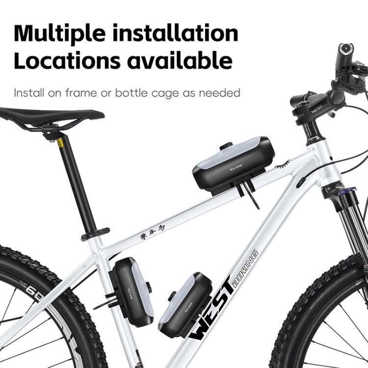 WEST BIKING YP0719433 Mountain Road Bike Combination Lock Storage Box Cycling Hard-Shell Anti-Theft Box - Black Grey