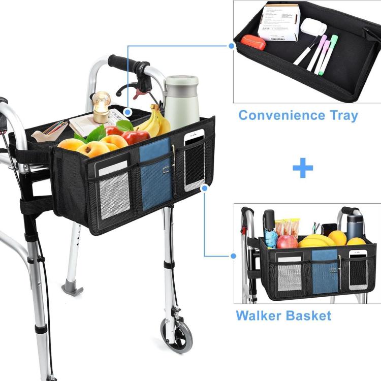 18x40x32.7cm Waterproof Foldable Walker Storage Bag With Large Capacity