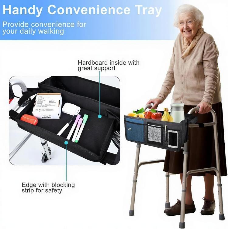 18x40x32.7cm Waterproof Foldable Walker Storage Bag With Large Capacity