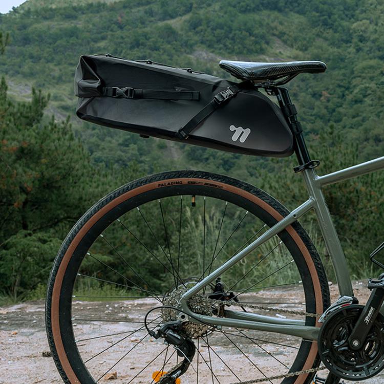 WEST BIKING YP0707403 Bicycle Waterproof Storage Tail Bag Mountain Road Bike Cycling Gear Bag - Black
