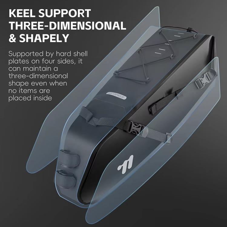 WEST BIKING YP0707403 Bicycle Waterproof Storage Tail Bag Mountain Road Bike Cycling Gear Bag - Black