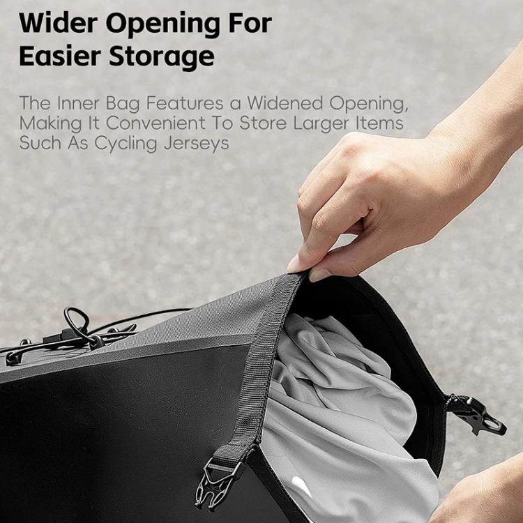 WEST BIKING YP0707403 Bicycle Waterproof Storage Tail Bag Mountain Road Bike Cycling Gear Bag - Black