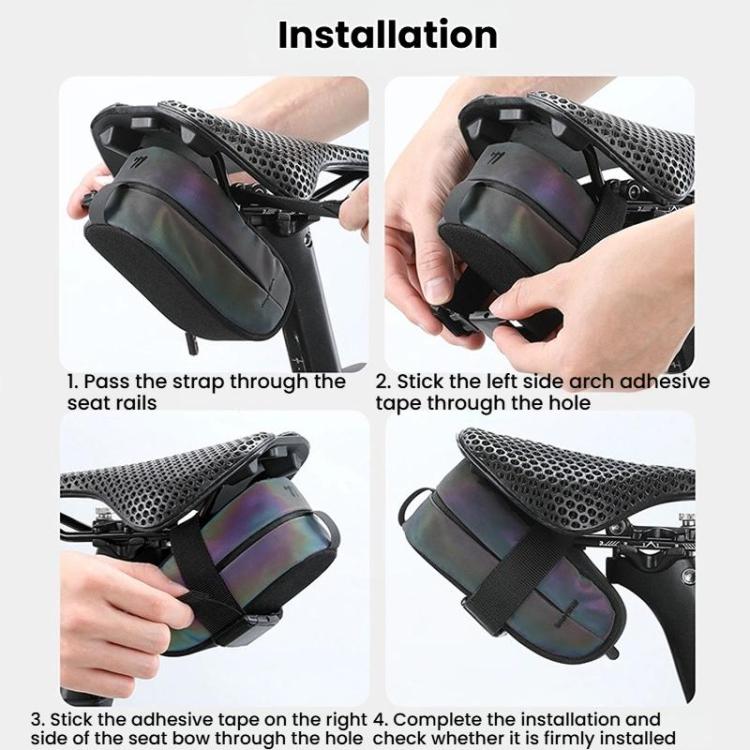 WEST BIKING YP0707412 Bicycle Reflective Tail Bag Mountain Bike Road Bike Cycling Rear Seat Bag