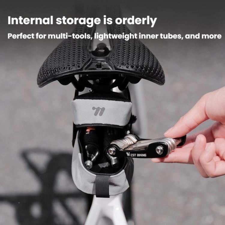 WEST BIKING YP0707412 Bicycle Reflective Tail Bag Mountain Bike Road Bike Cycling Rear Seat Bag