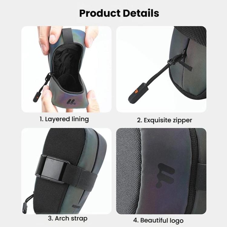 WEST BIKING YP0707412 Bicycle Reflective Tail Bag Mountain Bike Road Bike Cycling Rear Seat Bag
