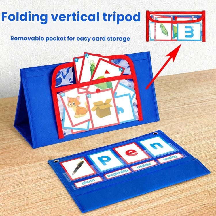 Word Spelling Game Reading Teaching Hanging Bag - Blue