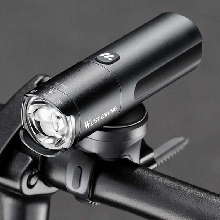 WEST BIKING Bicycle High-Brightness Rechargeable Headlight With Power Reminder Rotatable Function, Spec: 400 Lumens