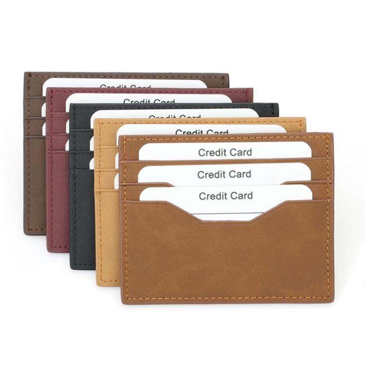 RFID Retro Minimalist Small Card Wallet Edge-Painted Card Case