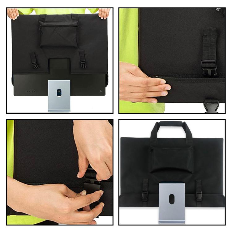 Nylon Fabric Lining Flannel Integrated Desktop Computer Bag Dust Cover - 39x58cm
