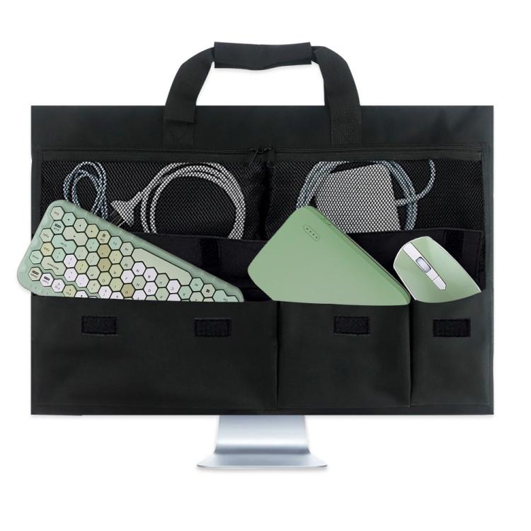 Nylon Fabric Lining Flannel Integrated Desktop Computer Bag Dust Cover - 39x58cm