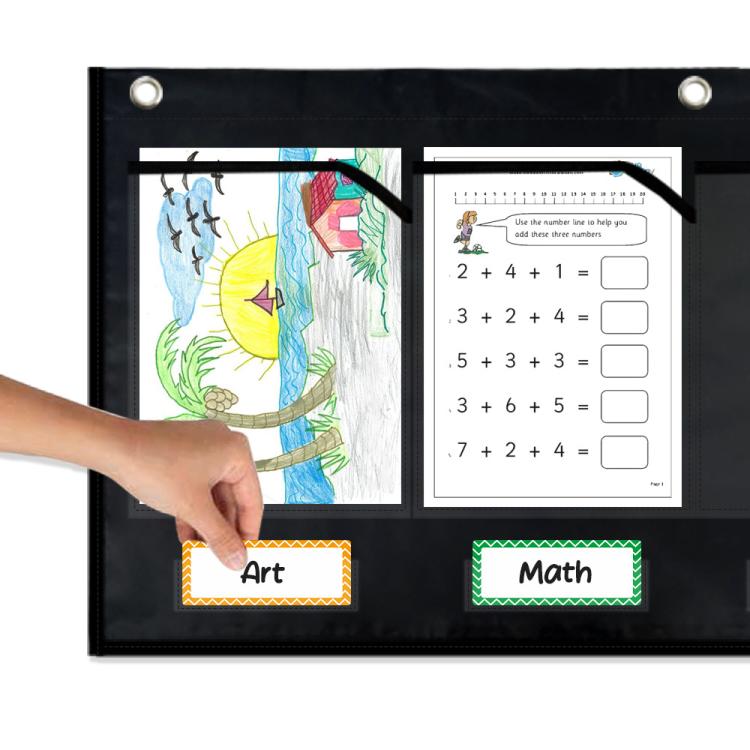 Collection Home Wall Pockets with Labels Organizer