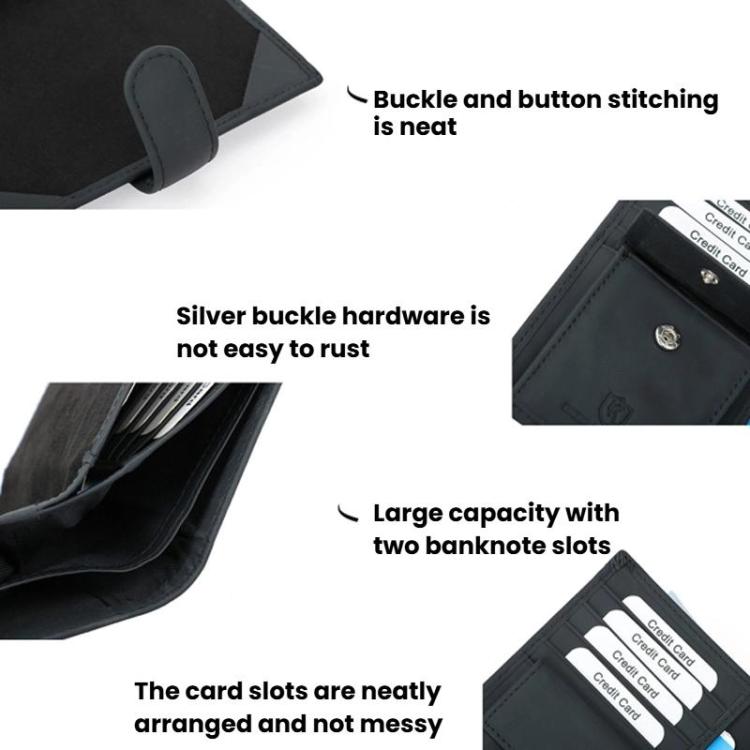 DKER YP-262 Anti-Skimming Passport Organizer ID Protection Wallet - Black