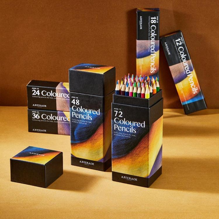 ARTRACK 36-Color Oil-Based Colored Pencils Art Supplies Drawing Kit For Artists, Adults, Kids With English Packaging