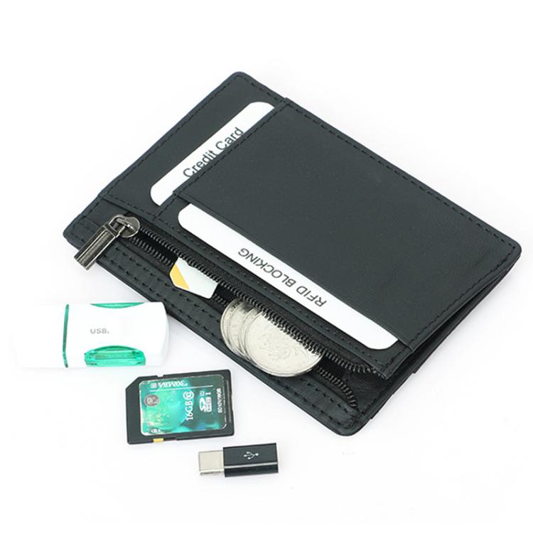 YP-232 RFID Multi Card Slot Card Wallet Zipper Coin Purse