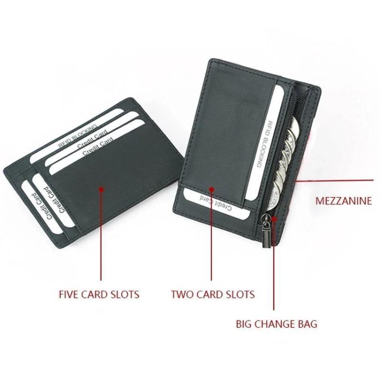 TQ-315 RFID Multi Card Slot Card Wallet Zipper Coin Purse