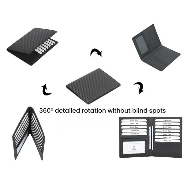 TQ-322 Large Capacity Anti-Skimming Card Wallet Multi-Slot Card Case For Bank Cards - Black