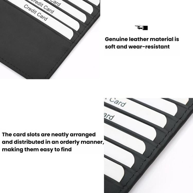 TQ-322 Large Capacity Anti-Skimming Card Wallet Multi-Slot Card Case For Bank Cards - Black