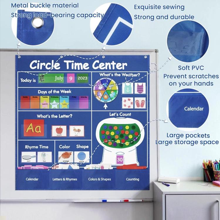 Calendar Weather Cards/Alphabet Word Cards/Circular Time Learning Card Bag