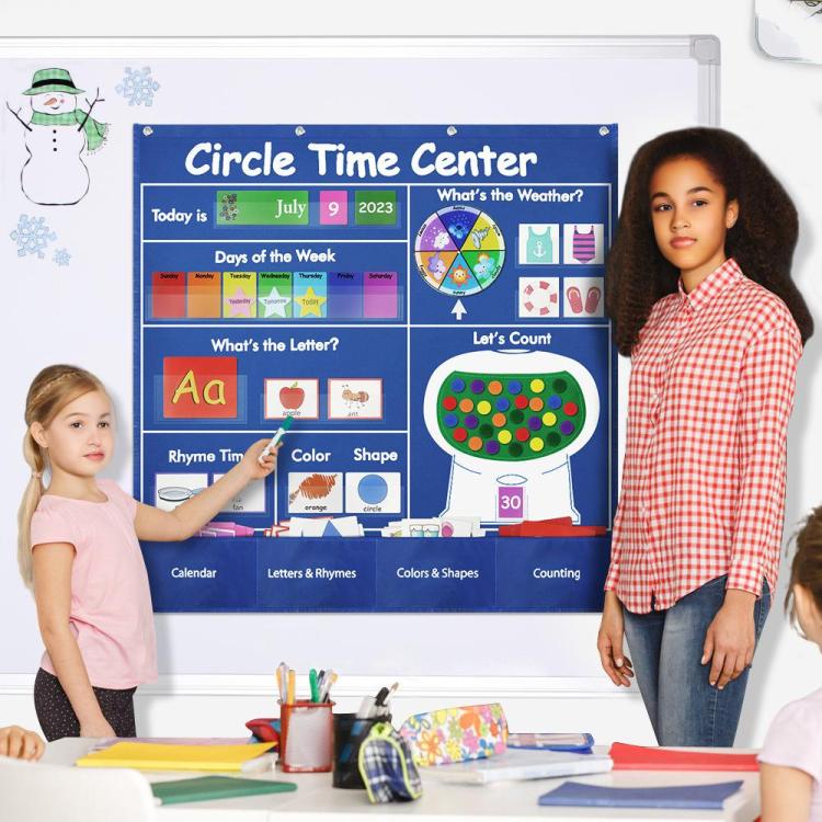 Calendar Weather Cards/Alphabet Word Cards/Circular Time Learning Card Bag