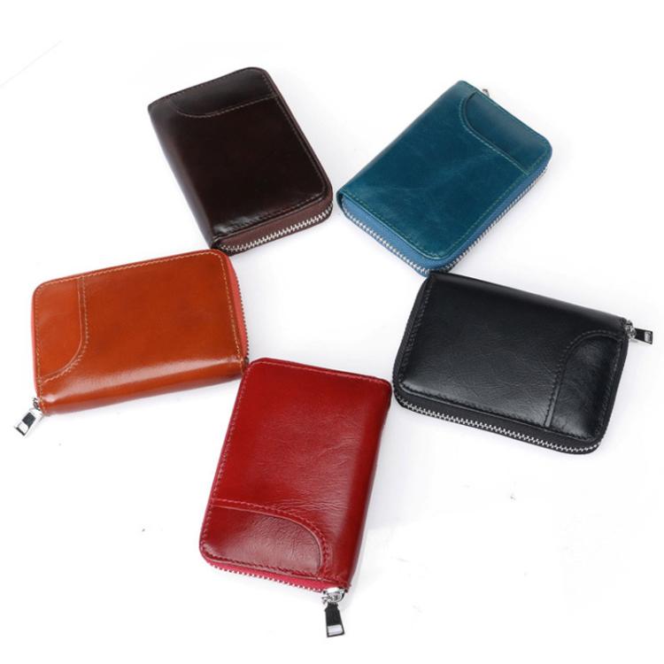 YP207 Short-Style Multi-Card Slot Accordion Card Wallet Unisex Zippered Credit Card Pouch