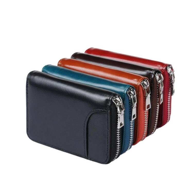 YP207 Short-Style Multi-Card Slot Accordion Card Wallet Unisex Zippered Credit Card Pouch