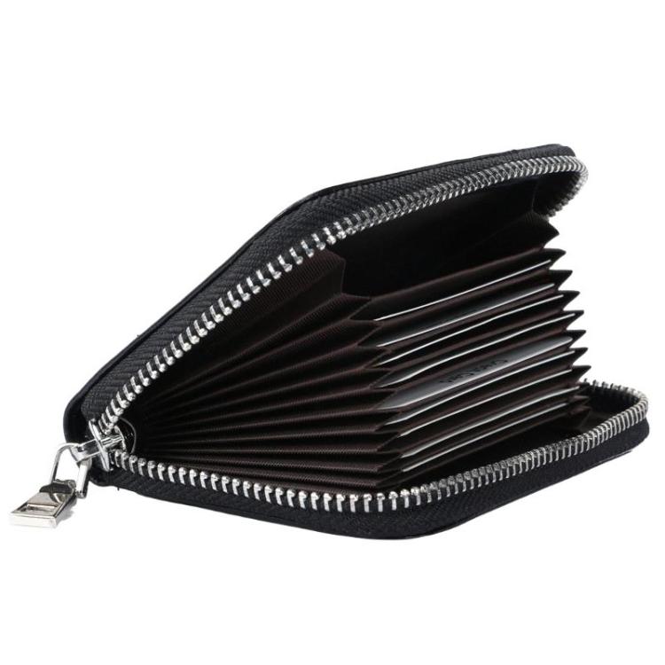 YP207 Short-Style Multi-Card Slot Accordion Card Wallet Unisex Zippered Credit Card Pouch