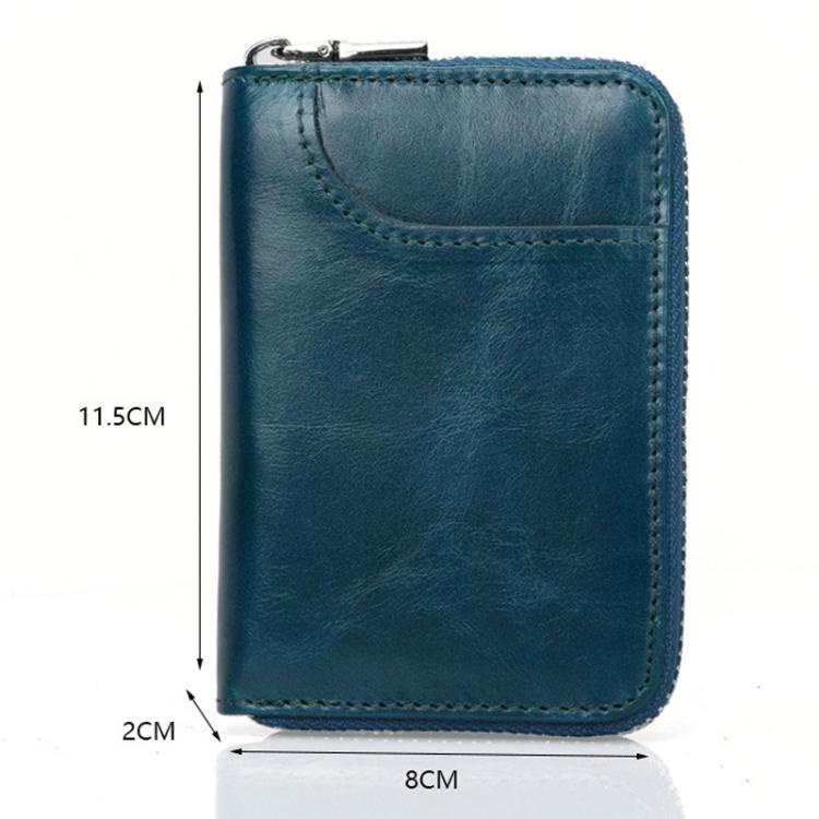 YP207 Short-Style Multi-Card Slot Accordion Card Wallet Unisex Zippered Credit Card Pouch
