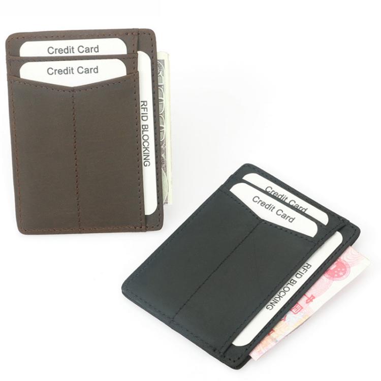FM-117 RFID Anti-Magnetic Multi-Card Slot Card Wallet Retro ID Card Case