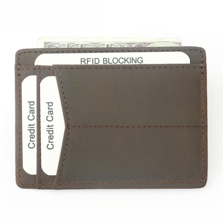 FM-117 RFID Anti-Magnetic Multi-Card Slot Card Wallet Retro ID Card Case