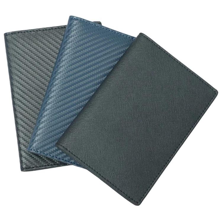 TQ-313 RFID Multi-Card Slot Wallet Unisex Boarding Pass Protector Passport Organizer Bag, Spec: Carbon Fiber Pattern Blue