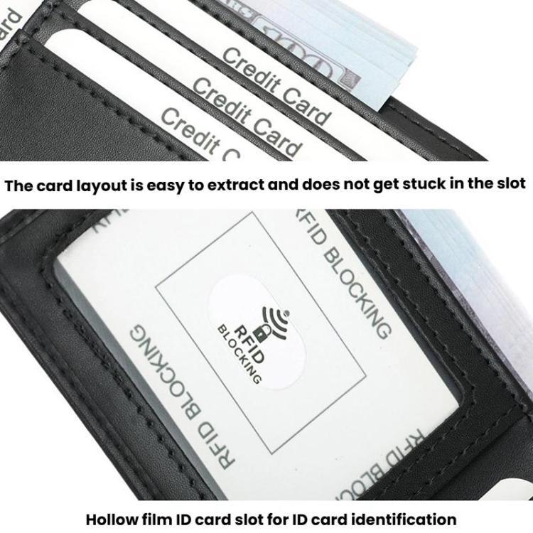 RFID Anti-Skimming Short Style Billfold Men Plain Weave Wallet, Spec: CQ-501 Ultrafiber Coffee