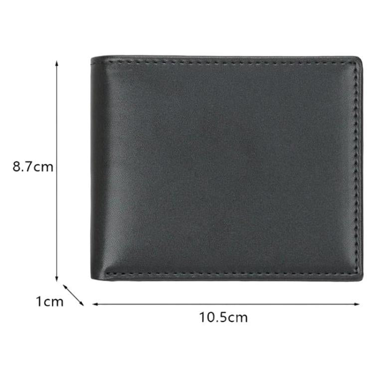 RFID Anti-Skimming Short Style Billfold Men Plain Weave Wallet, Spec: CQ-501 Ultrafiber Brown