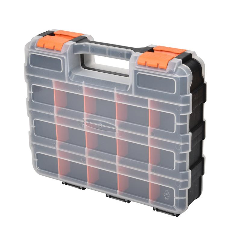 Plastic Multi-Function Portable Parts And Tools Flip-Top Storage Box - G-322