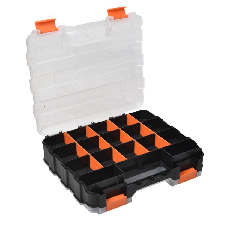 Plastic Multi-Function Portable Parts And Tools Flip-Top Storage Box - G-322