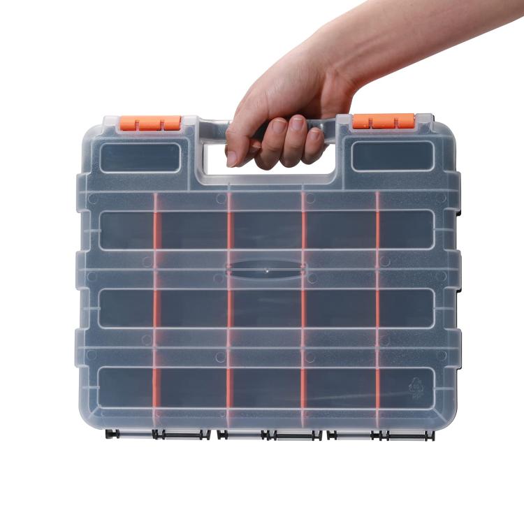 Plastic Multi-Function Portable Parts And Tools Flip-Top Storage Box - G-322