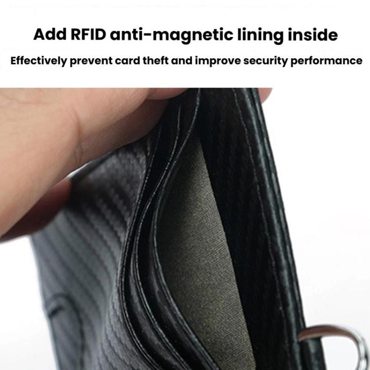 CQ-522 Zippered Coin Card Wallet RFID Anti-Skimming ID Card Case, Spec: Leather Black