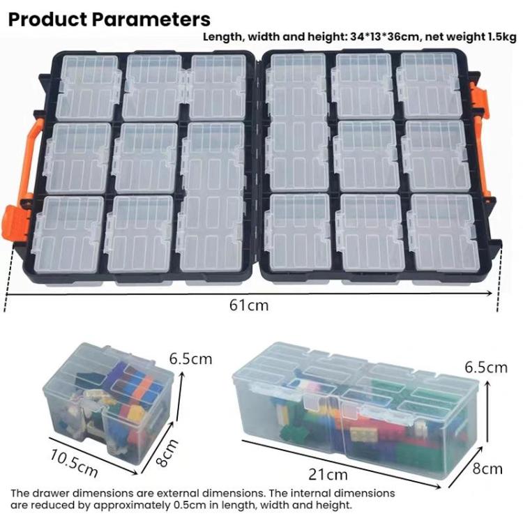 Multifunctional Portable Flip-Top Tool Storage Box - G-2011