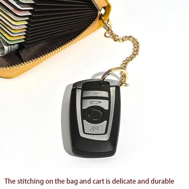 KB-091 RFID Anti-Skimming Zippered Accordion Bag Bank Card ID Card Holder