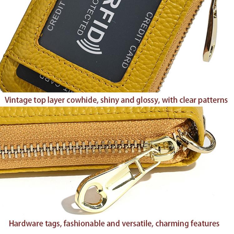 KB-091 RFID Anti-Skimming Zippered Accordion Bag Bank Card ID Card Holder