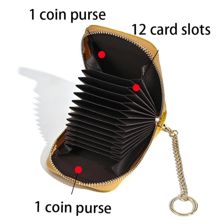 KB-091 RFID Anti-Skimming Zippered Accordion Bag Bank Card ID Card Holder