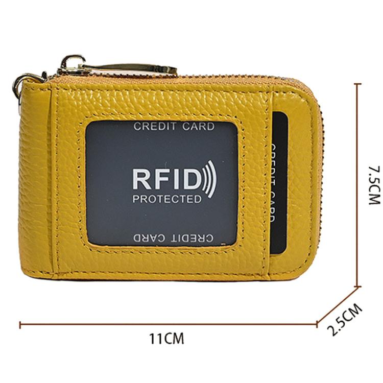 KB-091 RFID Anti-Skimming Zippered Accordion Bag Bank Card ID Card Holder