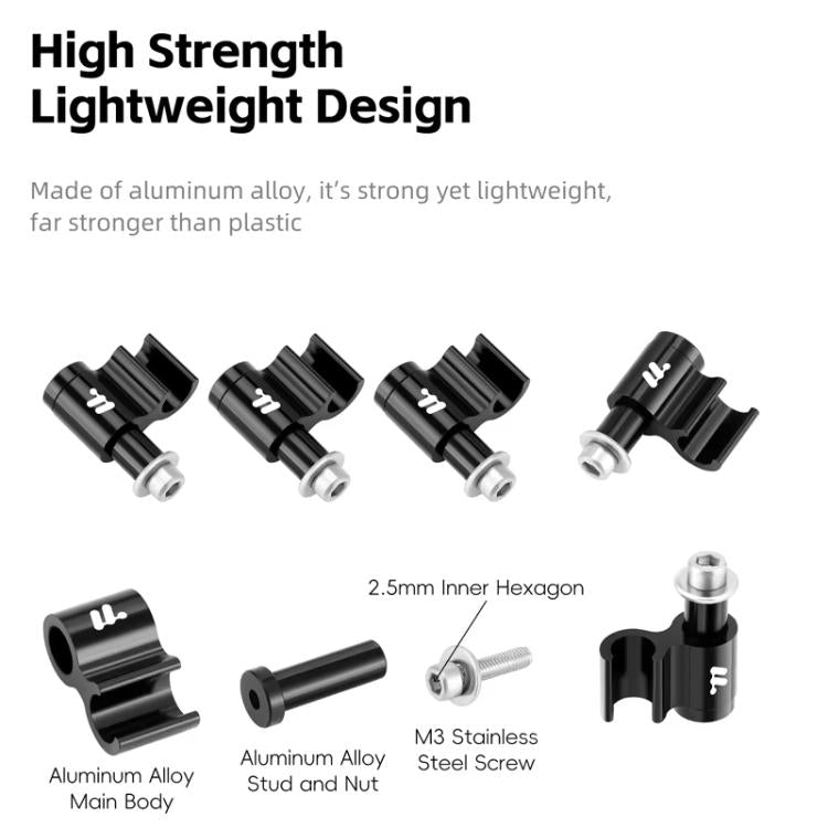 WEST BIKING 5pcs /Bag Mountain Bike Hose Guide Plate Frame Cable Conversion Mounting Bracket - Black